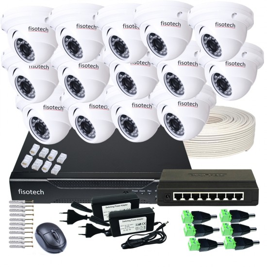 14 Kamerás IP kamerarendszer 2Mp-es IP biztonsági kamerával